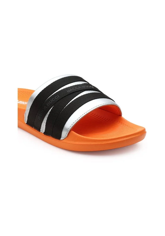 Bacca Bucci Solar Orange Galaxy Slides – Ultra-Comfort EVA Slip-Ons for Men | Best Price UAE